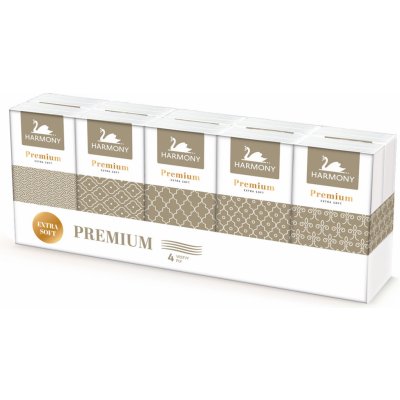 Harmony premium papírové kapesníčky 4-vrstvé 10 x 9 ks – Zboží Mobilmania