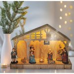 Solight LED dřevěný betlém 30x21cm 7x LED 2xAA – Hledejceny.cz