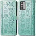 VSECHNONAMOBIL 66541 ART Peněženkový kryt Nokia G42 5G ANIMALS zelený – Zboží Živě