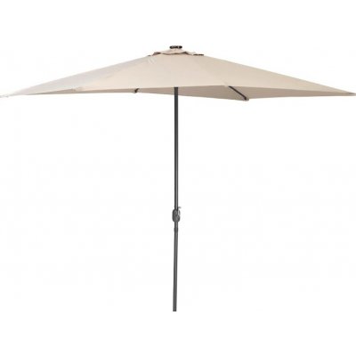 GardenMeister Kovový slunečník s kličkou Djerba 230 cm mandlová – Zbozi.Blesk.cz