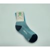 Surtex dětské ponožky 70% merino volný lem zelená