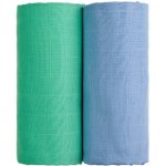 T-TOMI Látkové TETRA osušky modrá + zelená 100 x 90 cm 2 ks