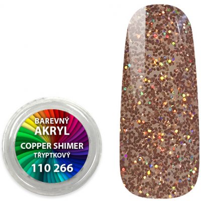 Expa nails akryl pudr třpytkový copper shimer 4 ml – Zboží Dáma