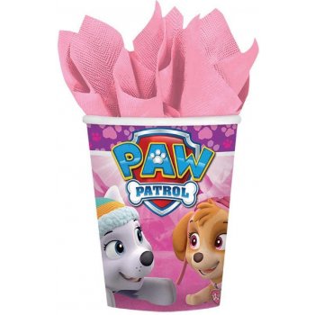 Amscan Kelímky papírové Paw Patrol růžové 250ml