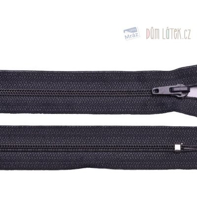 Zip spirálový 3mm nedělitelný 60cm temně šedá – Zboží Mobilmania