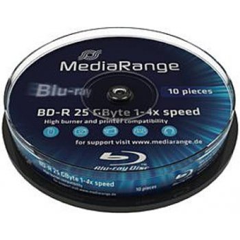 MediaRange BD-R 25GB 4x, Printable, cakebox, 10ks (MR496)