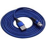 Akyga AK-USB-43 USB 2.0, USB A vidlice, USB C vidlice, niklovaný, 2m, modrý – Zbozi.Blesk.cz