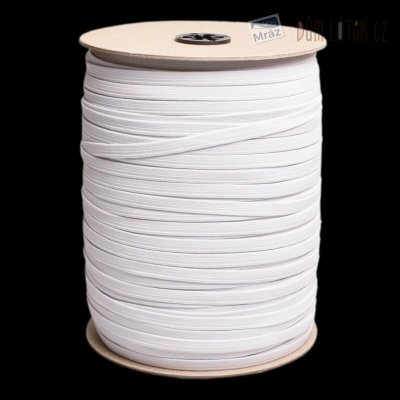 Prádlová pruženka plochá, šíře 8 mm, bílá – Zboží Mobilmania