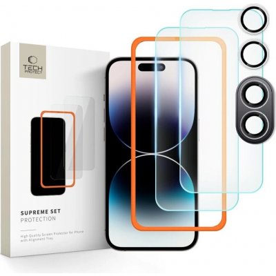 Tech-Protect Supreme set 3-Pack iPhone 16 Plus Clear 5906302310913 – Zboží Živě