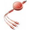 usb kabel Mcdodo CA-7252 USB,3v1 zatahovací, 1,2m, oranžový