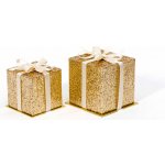 Star Pennsylvania Elegantní dárkové krabičky Glitter Cube zlaté – Sleviste.cz