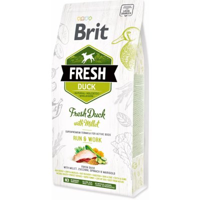 Krmivo Brit Fresh Duck with Millet Active Run & Work 2,5kg