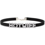 Brilla Modní kožený náhrdelník HOTWIFE Černá – Zboží Dáma