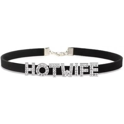 Brilla Modní kožený náhrdelník HOTWIFE Černá – Zboží Dáma