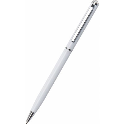 Art Crystella kuličkové pero SWS SLIM bílá bílý krystal Swarovski 13 cm 1805XGS559