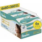 Pampers Aqua Soft Touch čistící ubrousky 6 x 60 ks – Hledejceny.cz