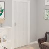 Tapety VidaXL Samolepící tapety na dveře 2 ks bílé dřevo 210 x 90 cm PVC