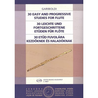 Gariboldi 30 Easy and Progressive Studies for flute / příčná flétna – Zboží Mobilmania