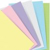 Filofax Poznámkový papír, čtverečkovaný, 6 barev náplň diářů A5