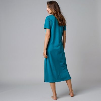 Blancheporte jednobarevná dlouhá s krátkými rukávy smaragdová – Zboží Mobilmania