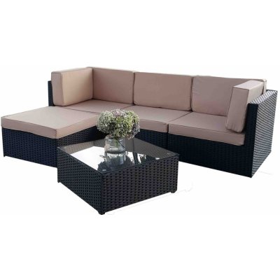 Bello Giardino Zahradní nábytek z ratanu sestava TINTO Black černá – Zboží Dáma