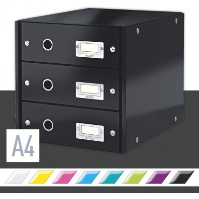 Leitz box Click & Store 3 zásuvky černý – Hledejceny.cz