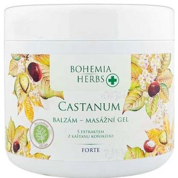 Bohemia Herbs Castanum Forte extra silný balzám masážní gel 600 ml