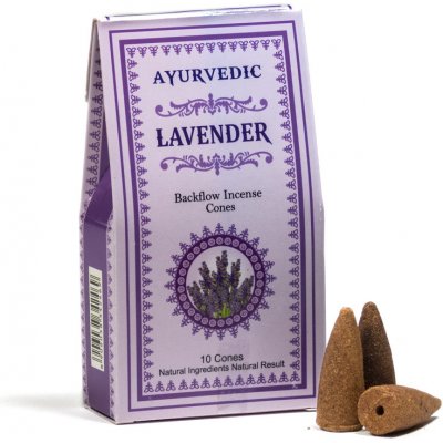 Ayurvedic Lavender backflow indické vonné františky tekoucí dým 10 ks – Zboží Mobilmania