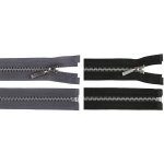 Kovový / mosazný zip šíře 6 mm délka 75 cm - 322 černá – Hledejceny.cz