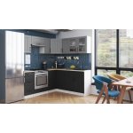 FRONTI Rohová kuchyňská linka ROTIZA CHOCO - Popel/Grafit – Zboží Dáma