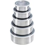 Grugen Sada nerezových misek s plastovým víkem 5 ks – Zboží Dáma