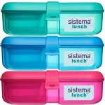 Sistema Krabička na svačinu Ribbon Lunch s vložkou a kelímkem modrá – Sleviste.cz