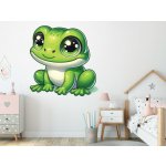 Nalepte.cz Žába 02 textilní přelepitelná samolepka na zeď arch 19 x 20 cm – Zboží Dáma