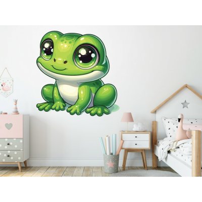 Nalepte.cz Žába 02 textilní přelepitelná samolepka na zeď arch 19 x 20 cm – Zboží Dáma