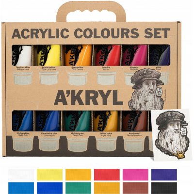 Akryl Sada akrylových barev 12x100 ml – Sleviste.cz