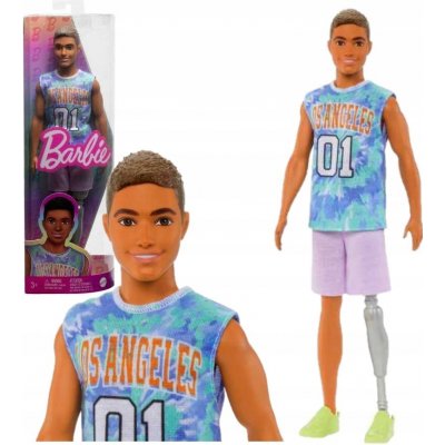 Barbie Fashionistas Ken Sportovní oblečení s protézou nohy – Zboží Mobilmania