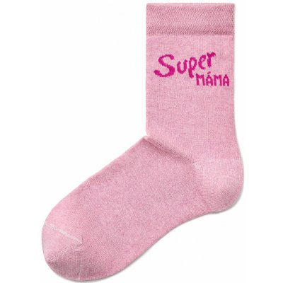 Vlnka Dárkové bavlněné ponožky Super máma – Zboží Dáma