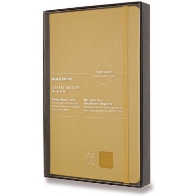 Moleskine Zápisník kožený tvrdé desky L, linkovaný, žlutý linkovaný A5 88 listů – Zboží Živě