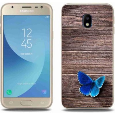 Pouzdro mmCase Gelové Samsung Galaxy J3 2017 - modrý motýl 1 – Zboží Mobilmania