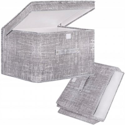 SPRINGOS Úložný box 50x40x30 cm šedý HA3044-XG – Hledejceny.cz
