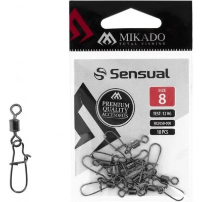 MIKADO obratlík Rolling zátěžový s karabinou Fastlock BN černý nikl vel.10 11kg 10ks – Hledejceny.cz