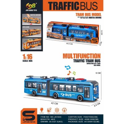 Alltoys Trolejbus modrý 1: 16 – Zboží Dáma