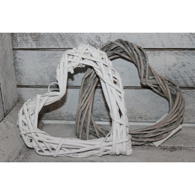 Autronic Proutěné srdce k dalšímu tvoření šedé a bílé šedá – Zbozi.Blesk.cz