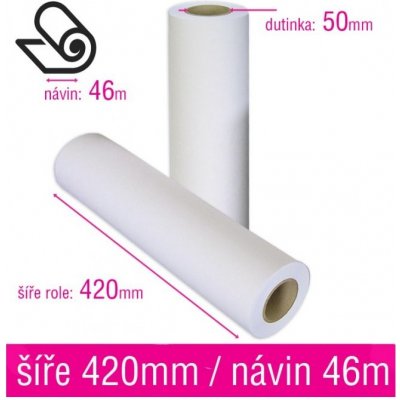 Plotrový papír v roli 420mmx46m 80g "Smartline" – Zboží Živě