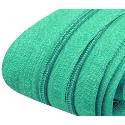 Zip spirálový 3 mm - metráž - různé barvy Zip spirálový 3 mm: 254 Světle smaragdová – Hledejceny.cz