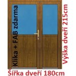 Soft Dvoukřídlé vchodové 1/2 sklo bílá 215 x 180 cm – Hledejceny.cz