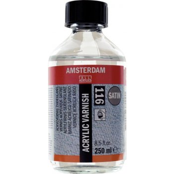 AMSTERDAM Závěrečný lak pro olej a akryl saténový 250 ml