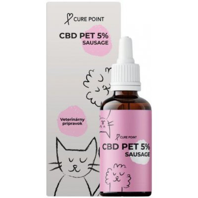 Cure Point CBD PET 5% Olej pro psy Sausage 10 ml – Zboží Mobilmania