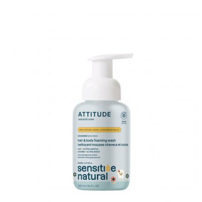 ATTITUDE 2v1 dětská mycí pěna pro citlivou pokožku s ovsem sensitive skin baby 250 ml – Zbozi.Blesk.cz