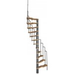 Minka STAIRS Prostorově točité schodiště Suono buk/šedá 120 x 68 cm – Hledejceny.cz